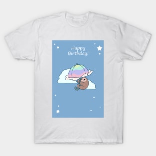 Happy Birthday Parasol Sloth T-Shirt